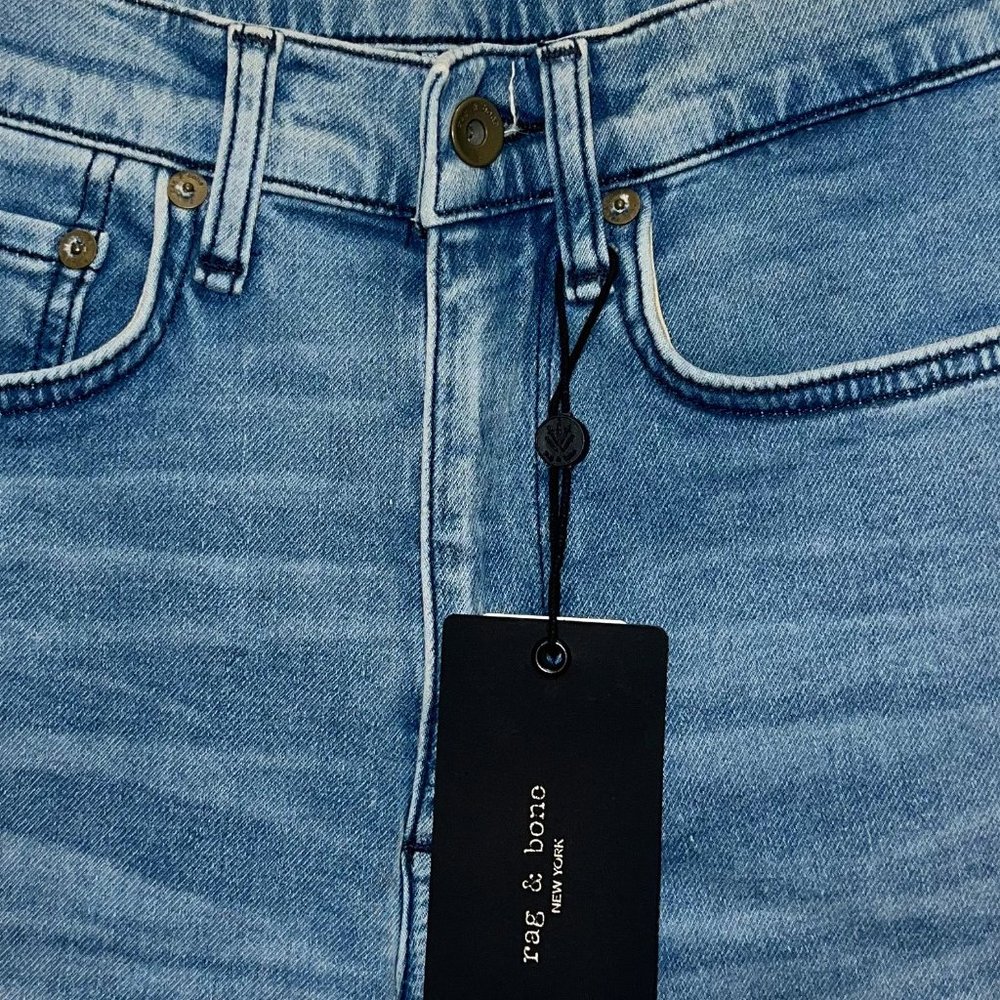 NWT Men's rag & bone Fit 2 Slim Fit Jeans Pale Blue Denim Size 29/32